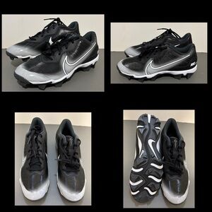 Nike Alpha Huarache 4 Keystone Black White Grey Men's Baseball Cleats sz New